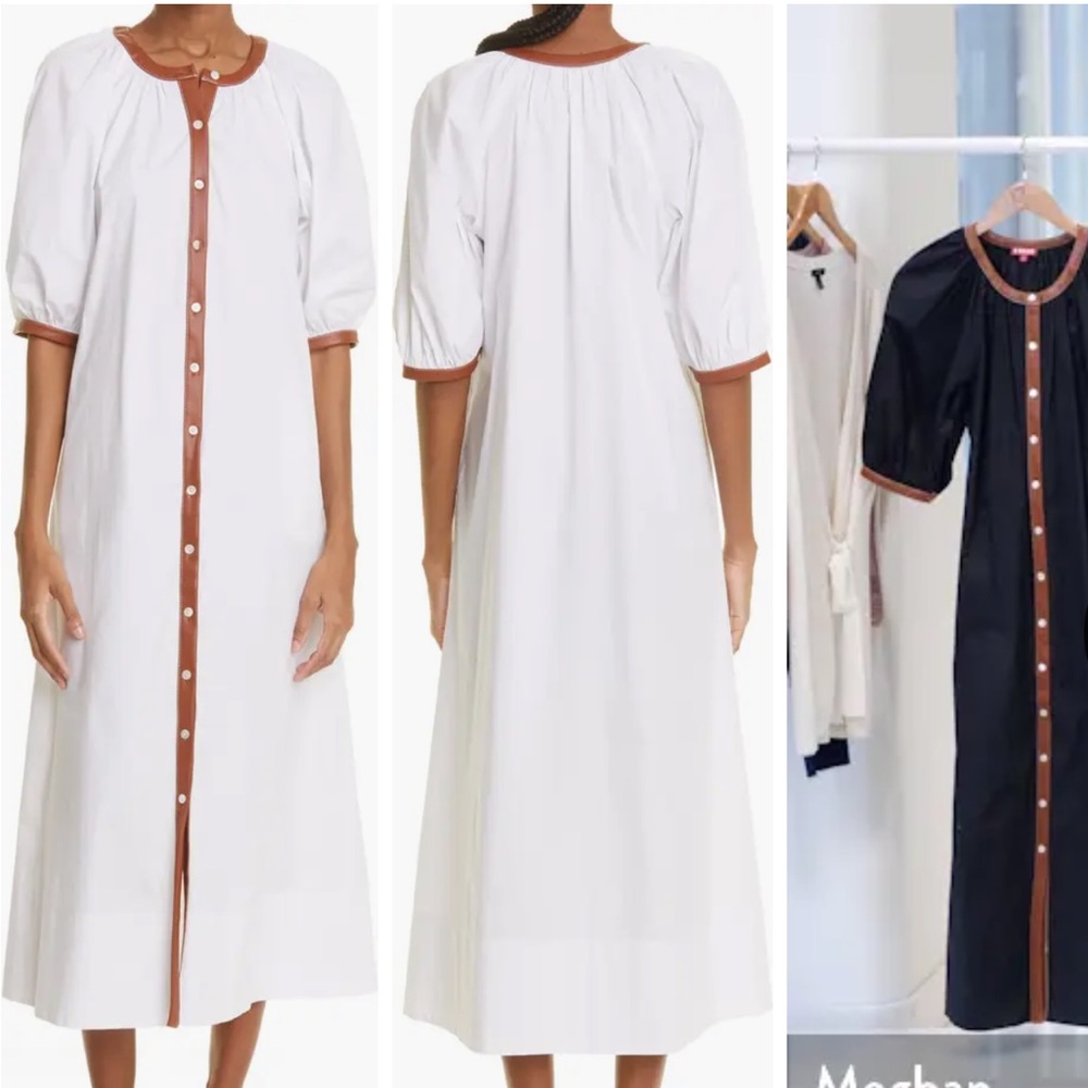 STAUD white Midi dress